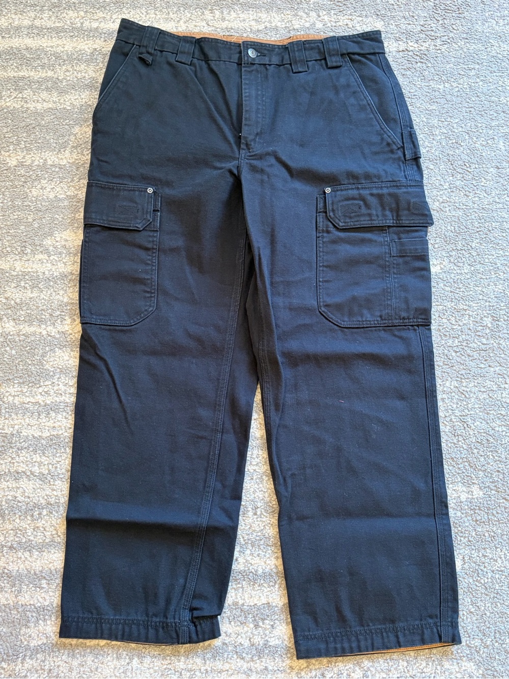 Duluth Trading Co Men's Black Cargo Pants - Classic Utility Style